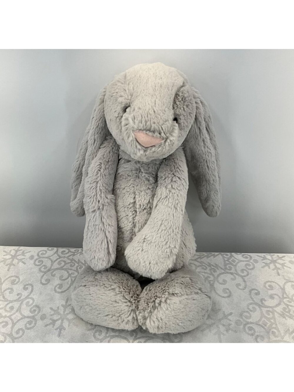 Jellycat Older Version Bashful Bunny Plush Toy Gray 22" Soft Stuffed Animal